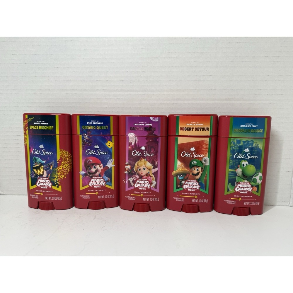 All 5 Scents Old Spice The Super Mario Galaxy Movie Deodorant Set  3oz